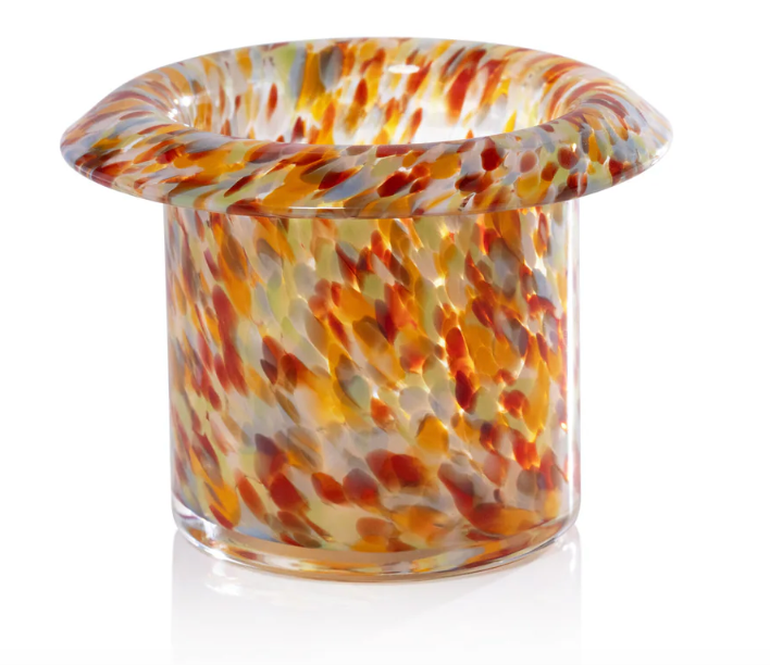 Celia Opal Confetti Glass Candle Holder/Vase