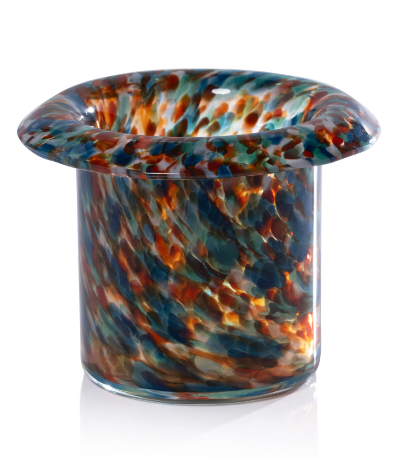 Celia Opal Confetti Glass Candle Holder/Vase