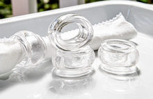 Load image into Gallery viewer, Provence Glass Napkin Ring Set/4