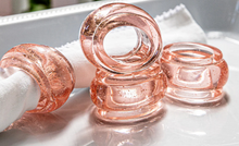 Load image into Gallery viewer, Provence Glass Napkin Ring Set/4