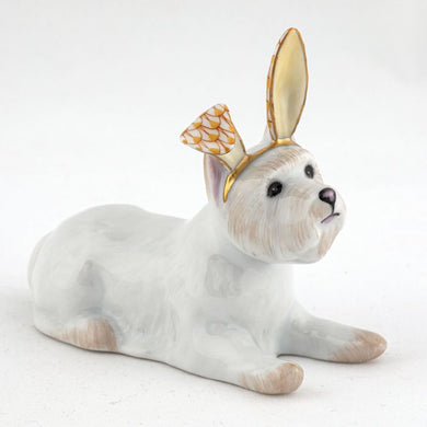Herend Westie with Bunny Ears