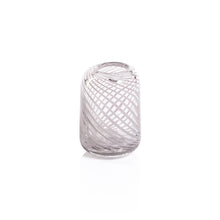 Load image into Gallery viewer, Claire Clear Bud Vases with Blush Swirl