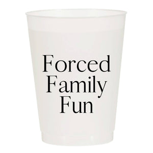 Forced Family Fun Frosted Cups - Christmas: Pack of 6