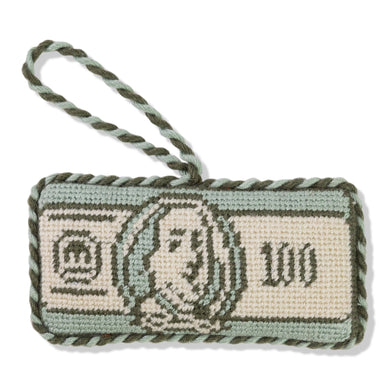 Needlepoint Icon Ornament - $100 Bill