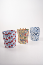 Load image into Gallery viewer, Hand-Marbled Scallop Waste Bin / Storage Bin in Multicolor
