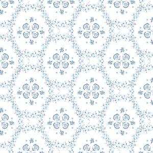 Scalloped Square Table Topper | Floral Trellis