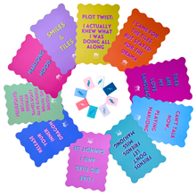 Load image into Gallery viewer, MAHJONG SHUFFLE CARD  |  Scalloped Edges &amp; Bright Colors  |  Sized to Store with Mahjong League Cards