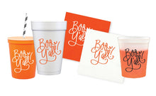 Load image into Gallery viewer, Boo Y'all! | White with Orange Napkins