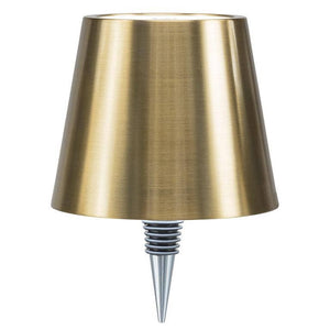 Classic Shade LED Bottle Stopper Light-5"H-Gold