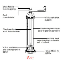Load image into Gallery viewer, The Original &#39;Brass Mill&#39; - 9&quot; Salt Grinder