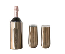 Load image into Gallery viewer, Champagne Gift Sets with Glass Lined Flutes: Rose Gold