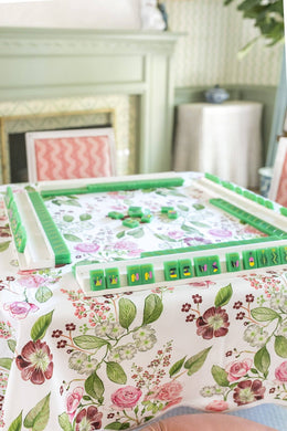 Scalloped Square Table Topper | Floral Chintz