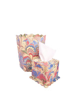 Load image into Gallery viewer, Hand-Marbled Scallop Waste Bin / Storage Bin in Multicolor