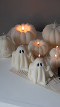 Load image into Gallery viewer, Ghost candle | Fall decor | Halloween decor : Spice pumpkin