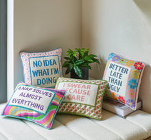 Load image into Gallery viewer, No Idea What I&#39;m Doing Embroidered Needlepoint Pillow