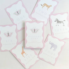Load image into Gallery viewer, Pink Pastel Animal Milestone Cards