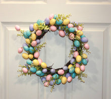 Load image into Gallery viewer, 16&quot; Easter Eggs Wreath on Natural Twig Base