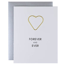 Load image into Gallery viewer, Forever and Ever - Love | Wedding - Heart Paper Clip Card