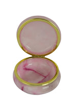 Load image into Gallery viewer, Round Pink Alabaster Trinket Box