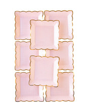 Load image into Gallery viewer, Pink Gingham Plates