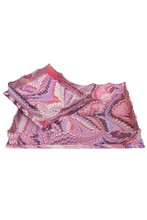 Load image into Gallery viewer, Nesting Scalloped Hand-Marbled Trays in Florentine Pink