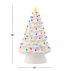 18" Nostalgic Tree - White