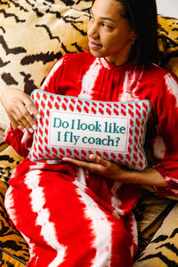 Fly Coach Needlepoint Pillow