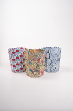 Load image into Gallery viewer, Hand-Marbled Scallop Waste Bin / Storage Bin in Ocean Wave