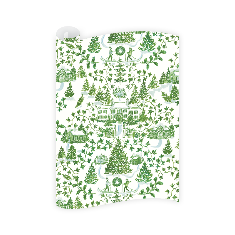 Winter Toile Wrapping Paper Roll