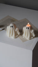 Load image into Gallery viewer, Ghost candle | Fall decor | Halloween decor : Spice pumpkin