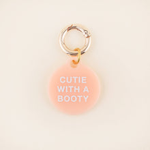 Load image into Gallery viewer, Cutie With A Booty Pet Tag: Peach Acrylic