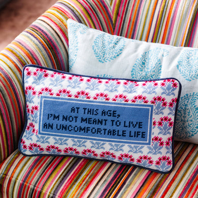 Uncomfortable Needlepoint Pillow