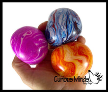Load image into Gallery viewer, 1 Marble Swirl Soft Doh Filled Stretch Ball - Ultra Squishy
