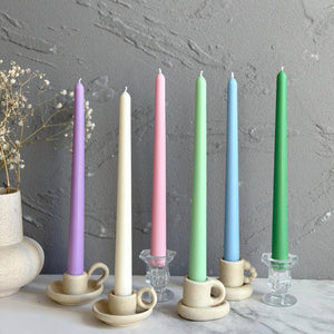 Colored Taper Candles 10''  (A Pair): Sky Blue