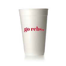 Load image into Gallery viewer, Go Rebs Heart Cups – Ole Miss Tailgate Cups for Hosting &amp; Game Day