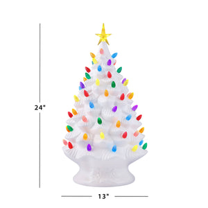 24" Nostalgic Tree - White