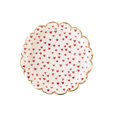 Load image into Gallery viewer, Tiny Red Hearts Paper Plate