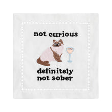 Load image into Gallery viewer, Not Curious Cat Cocktail Napkins