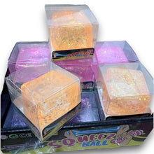 Load image into Gallery viewer, Glitter Squishy Cube 12ct PDQ