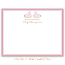 Load image into Gallery viewer, Pink Herend Bunny Stationery Set