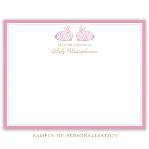 Pink Herend Bunny Stationery Set