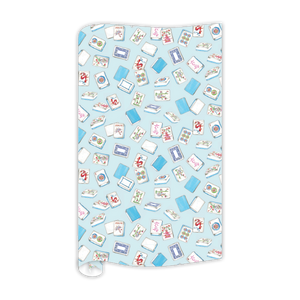 Handpainted Mahjong Tiles Pattern Wrapping Paper