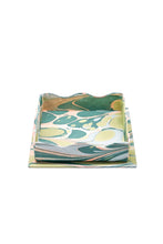 Load image into Gallery viewer, Nesting Scalloped Hand-Marbled Trays in Green and Pink