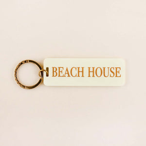 Beach House Keychain: Turquoise / Keychain with Hang Tag