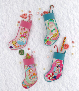 Sugar Plum Embroidered Needlepoint Stocking