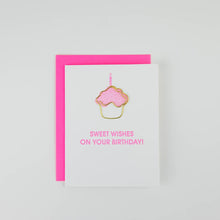 Load image into Gallery viewer, Sweet Wishes On Your Birthday - Birthday - Cupcake Paperclip Card
