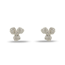 Load image into Gallery viewer, CRYSTAL PAVE TRILLIUM STUD EARRINGS