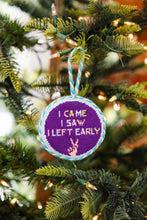 Load image into Gallery viewer, Needlepoint Ornament - Left Early