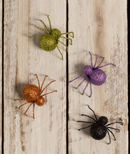 Load image into Gallery viewer, Glittered Spider Purple