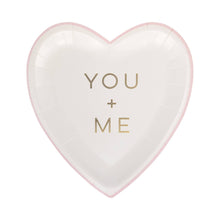 Load image into Gallery viewer, You + Me Heart Paper Plate (8ct)
